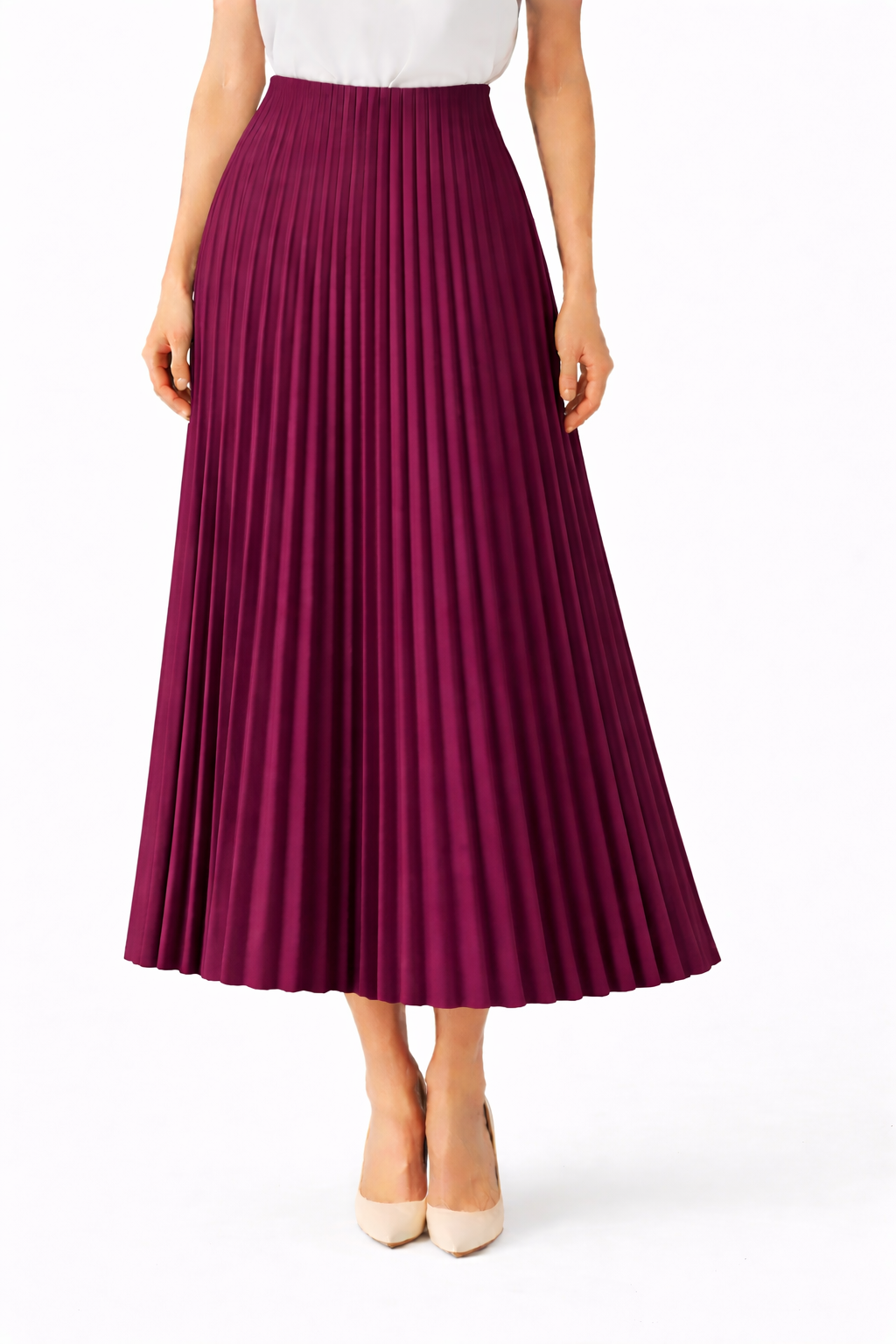 Purple Plisse Skirt
