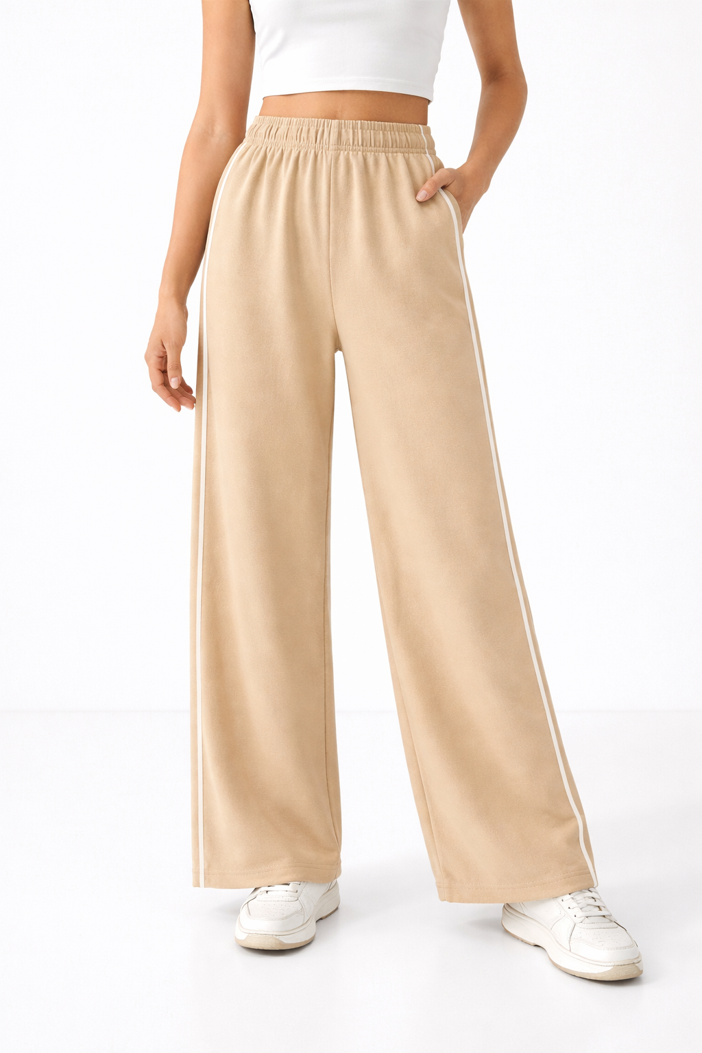 TAVELLE PANTS Beige- White Line