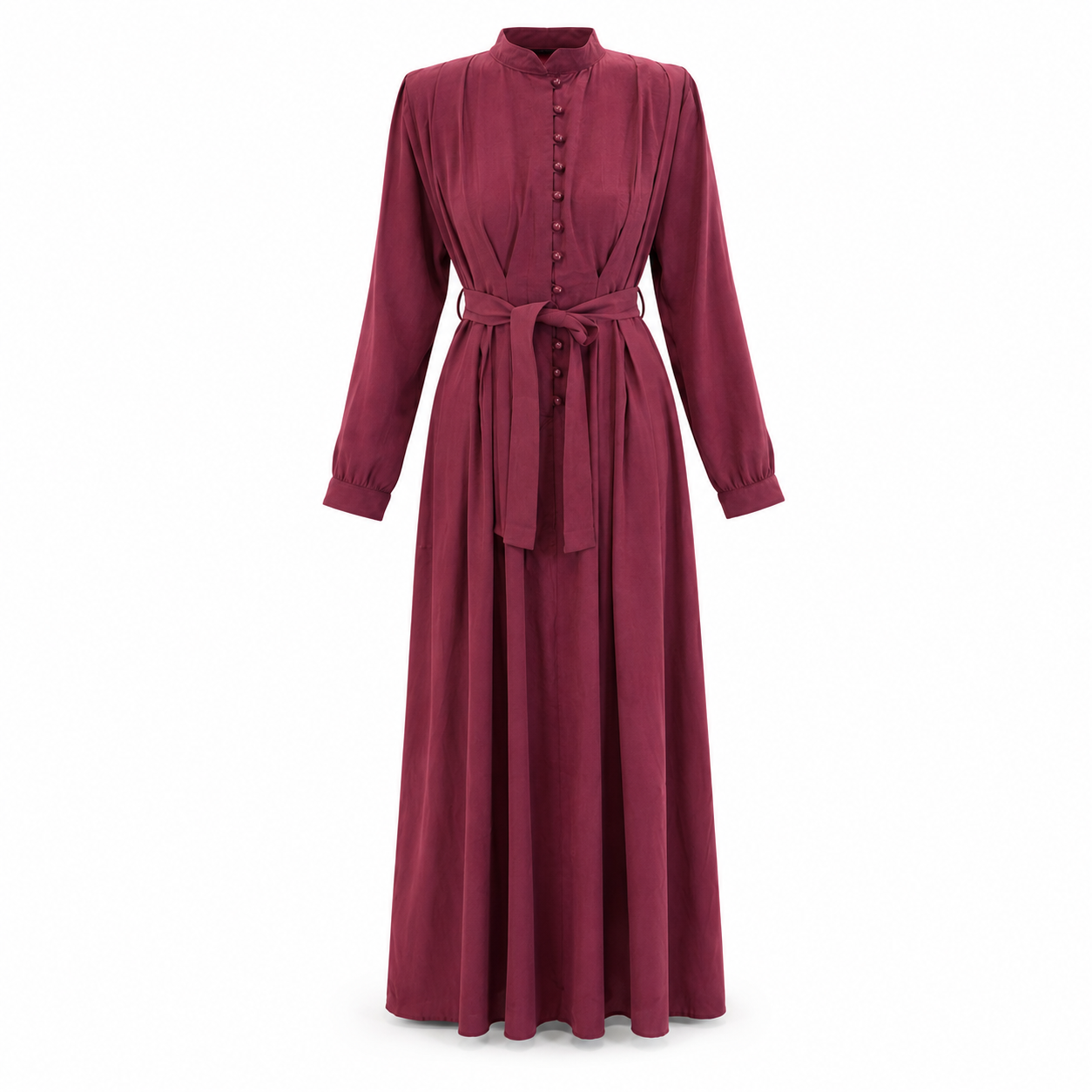 ELARA DRESS-Burgundy