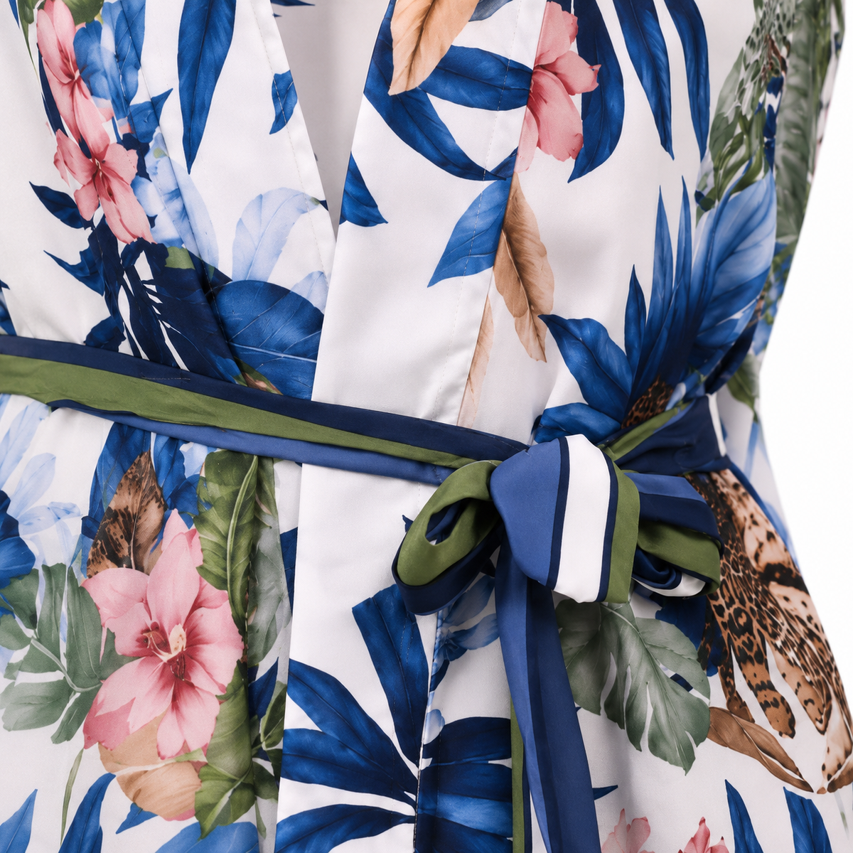 Navy Jungle Satin Set
