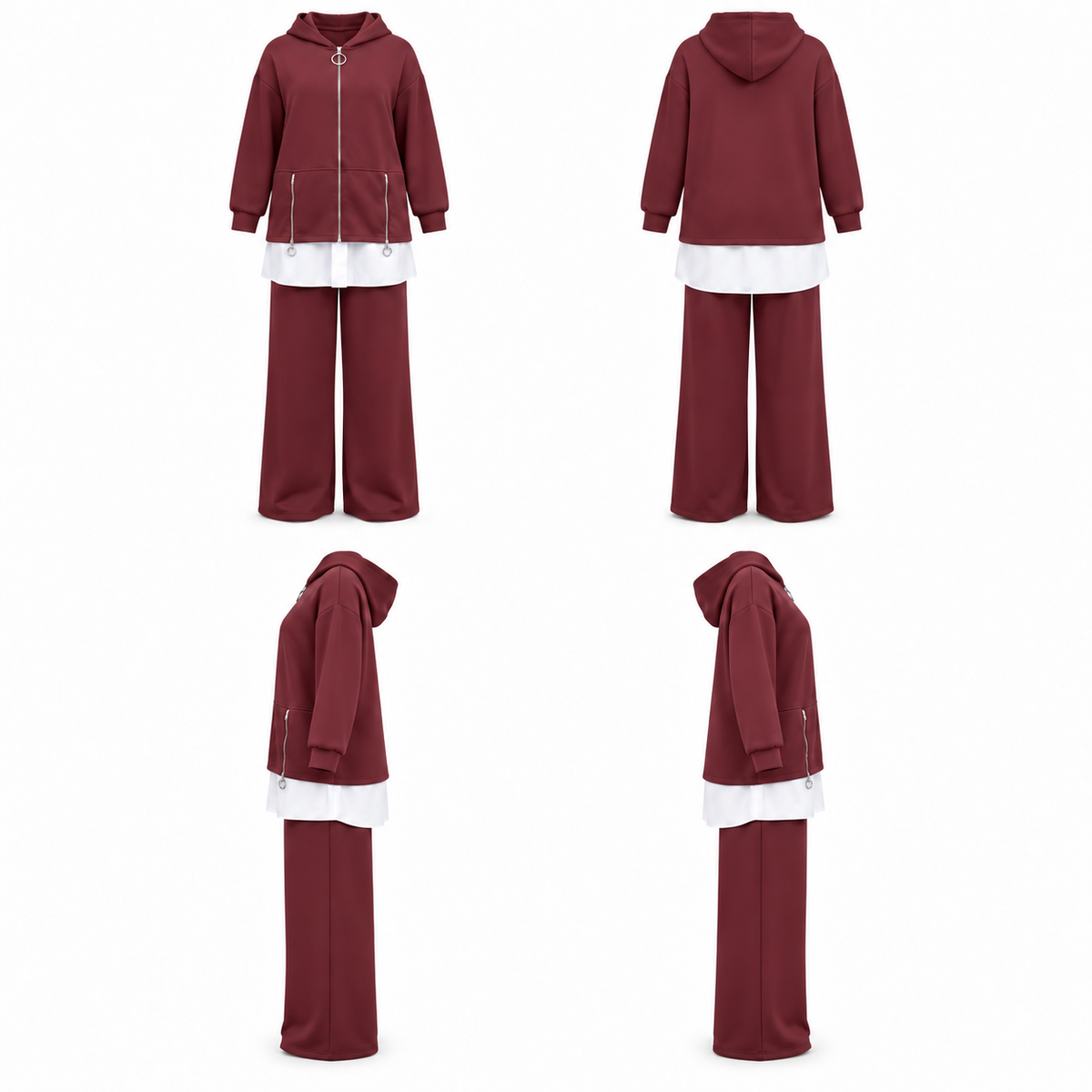 ELVA SET Burgandy