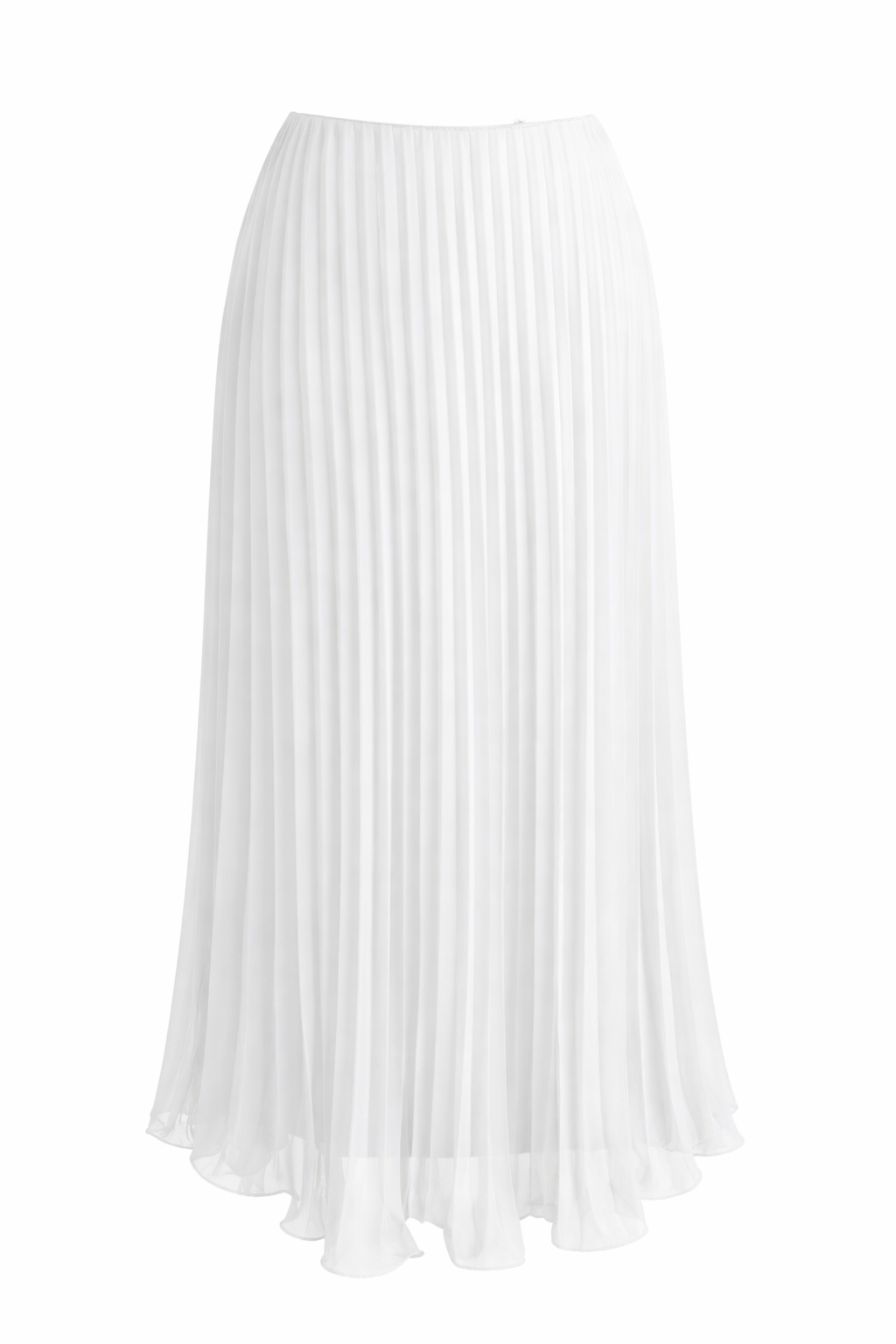 White Twirl Plisse Skirt