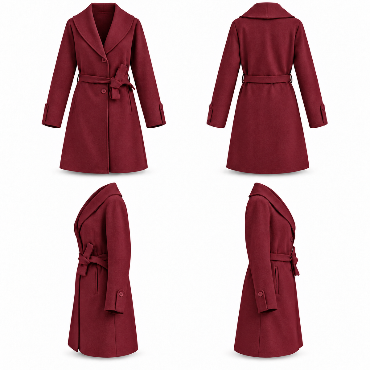 AVELLA BURGANDY COAT