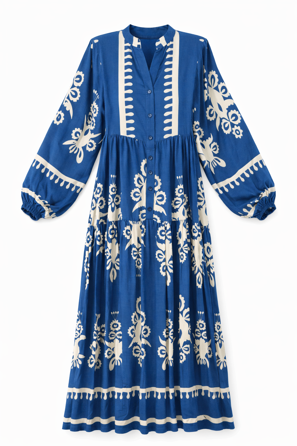 Motif Viscose Dress Gitane blue