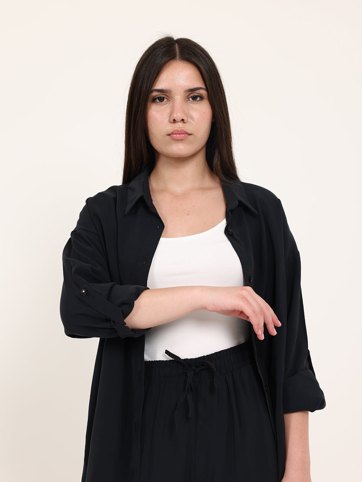 Black High-Low Hem Modal Set