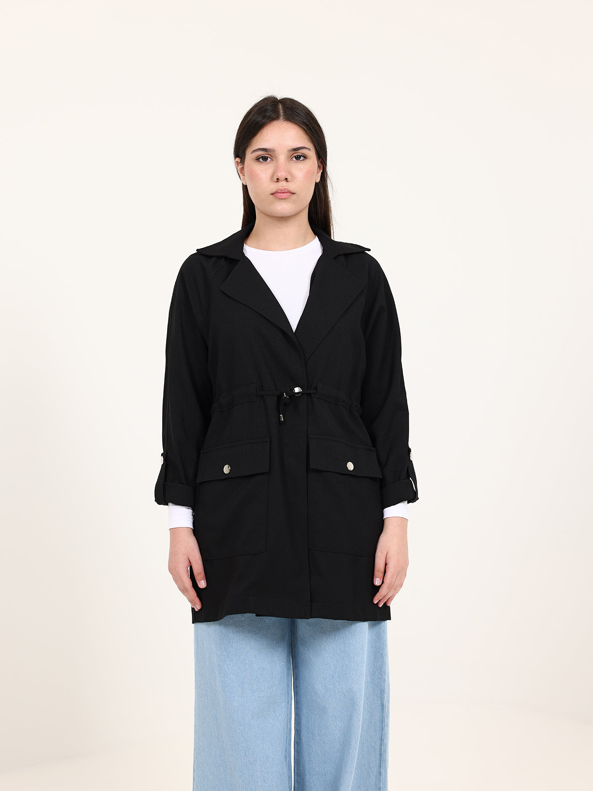 Black Urban Waist Blazer