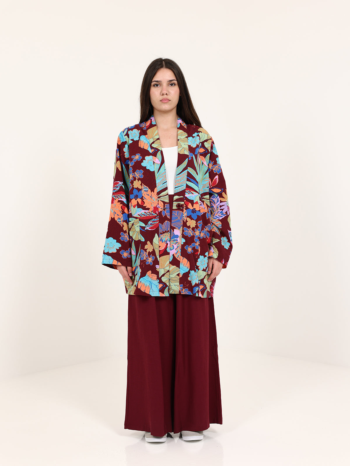 Bordeaux Linen Floral Set