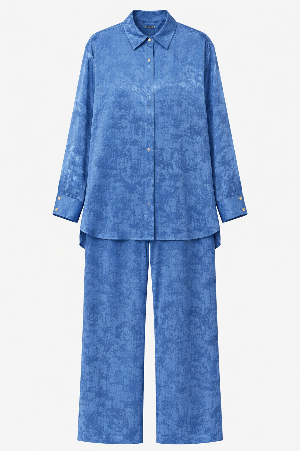Blue Jacquard Hidden Buttons Set