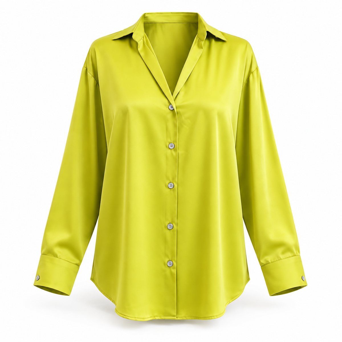 Pistachio Green Satin Shirt