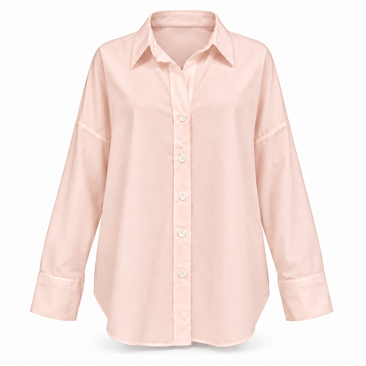 Salmon OVERSIZED Poplin Buttoned Shirt
