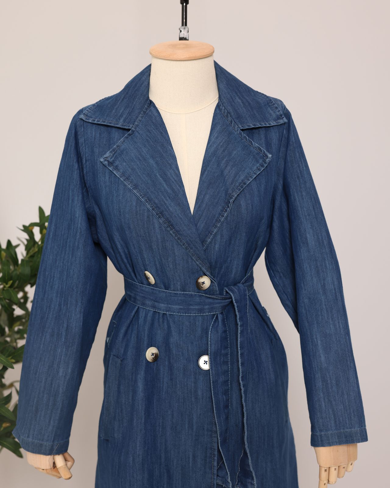 Dark Blue Light Jeans Cardigan
