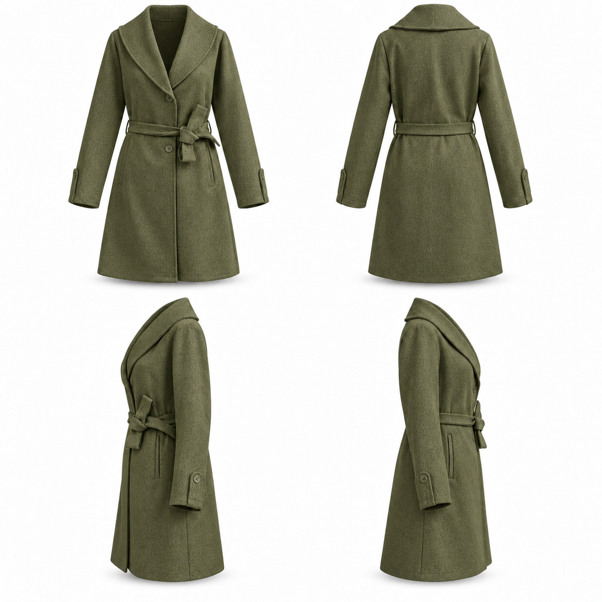 AVELLA OLIVE GREEN COAT
