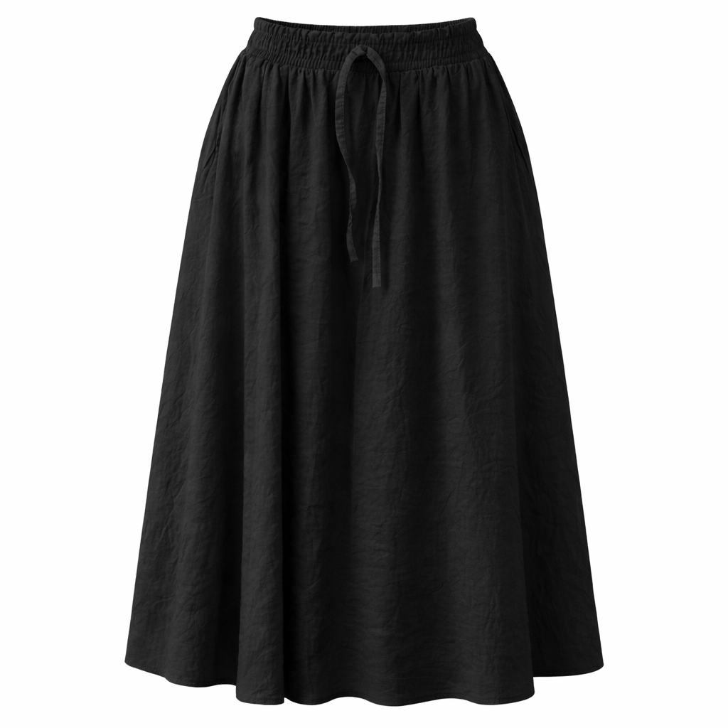 Black Wrinkled Skirt
