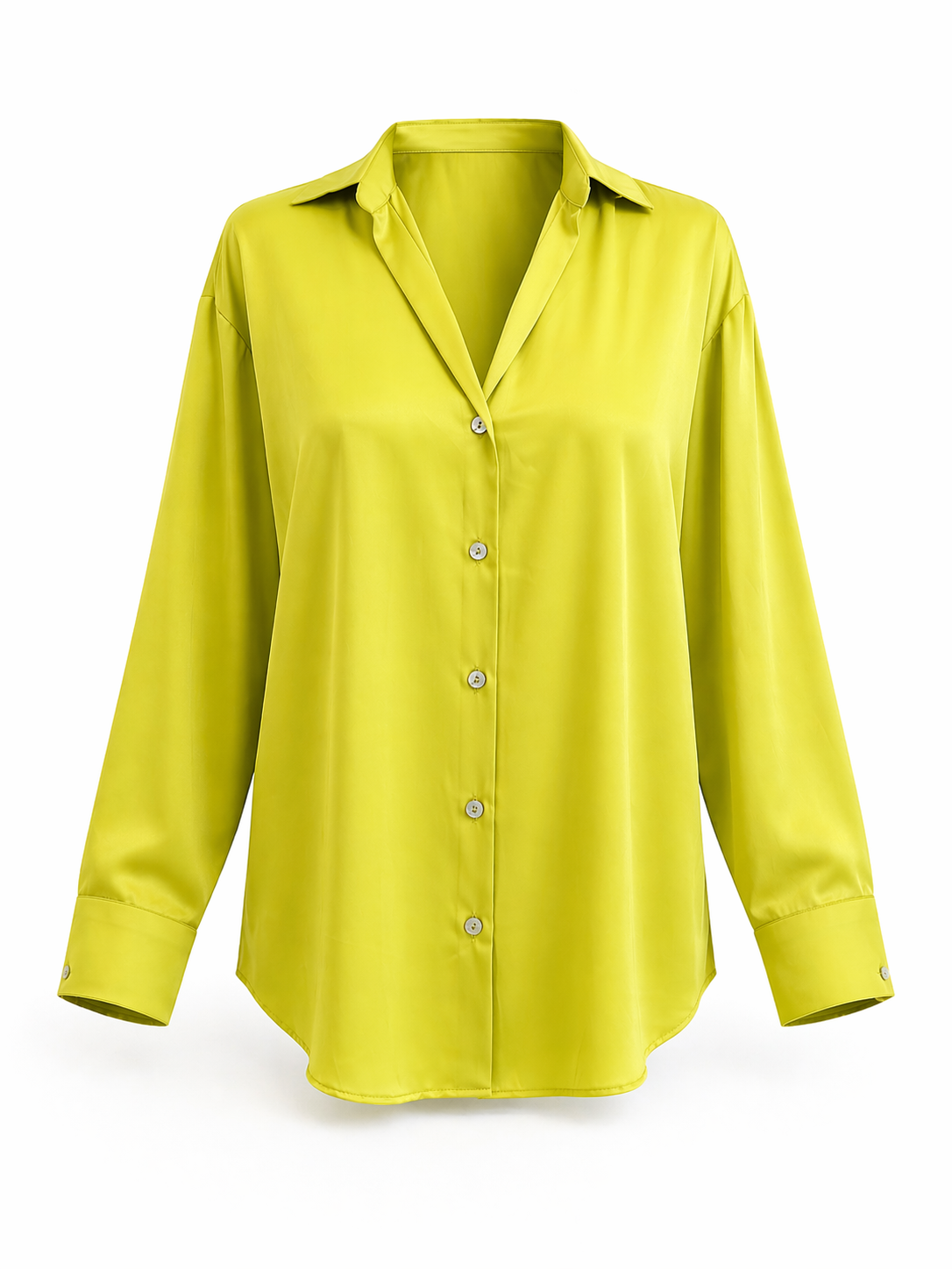 Pistachio Green Satin Shirt