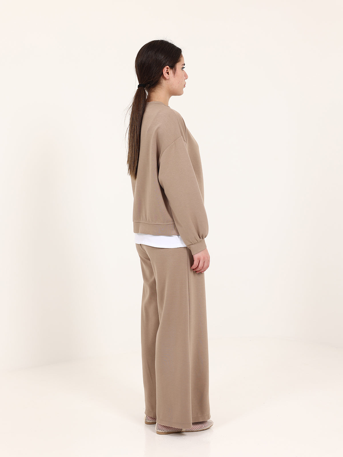 Mocha Cotton Plain Set with Extension