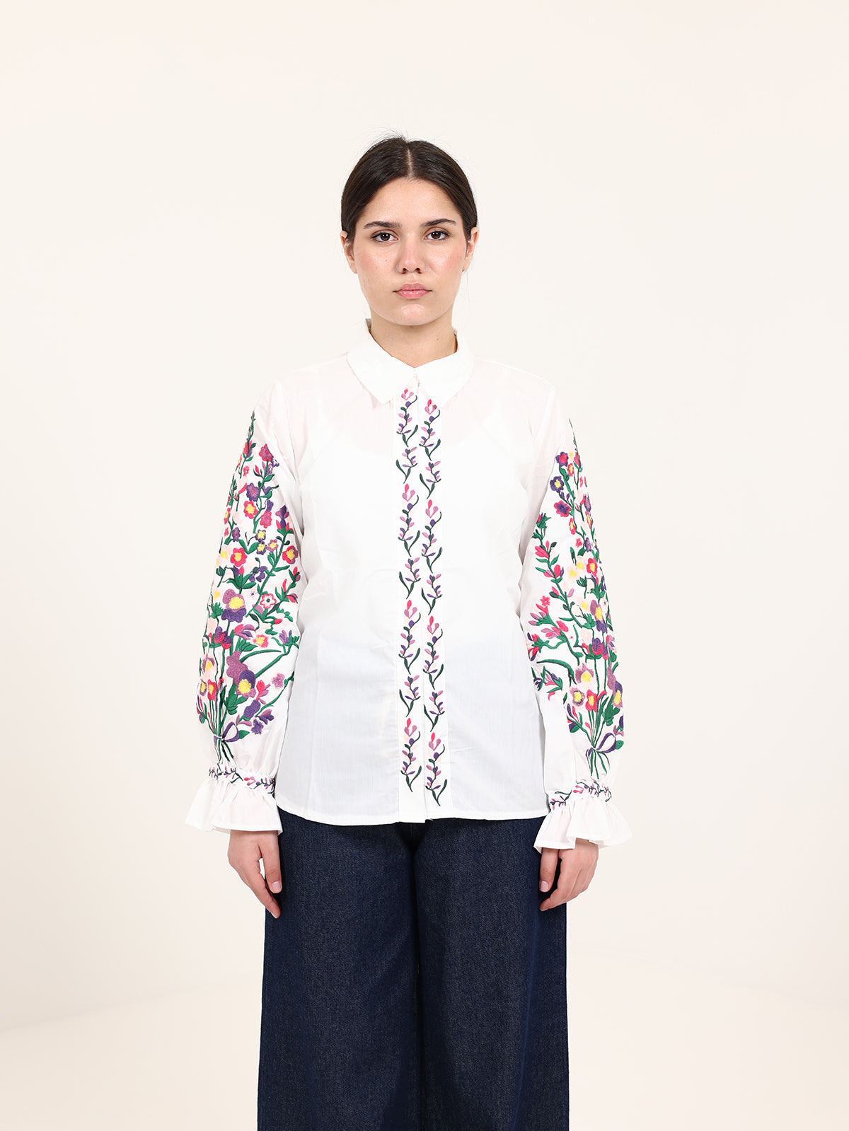 Off-White Linen Bloom Shirt