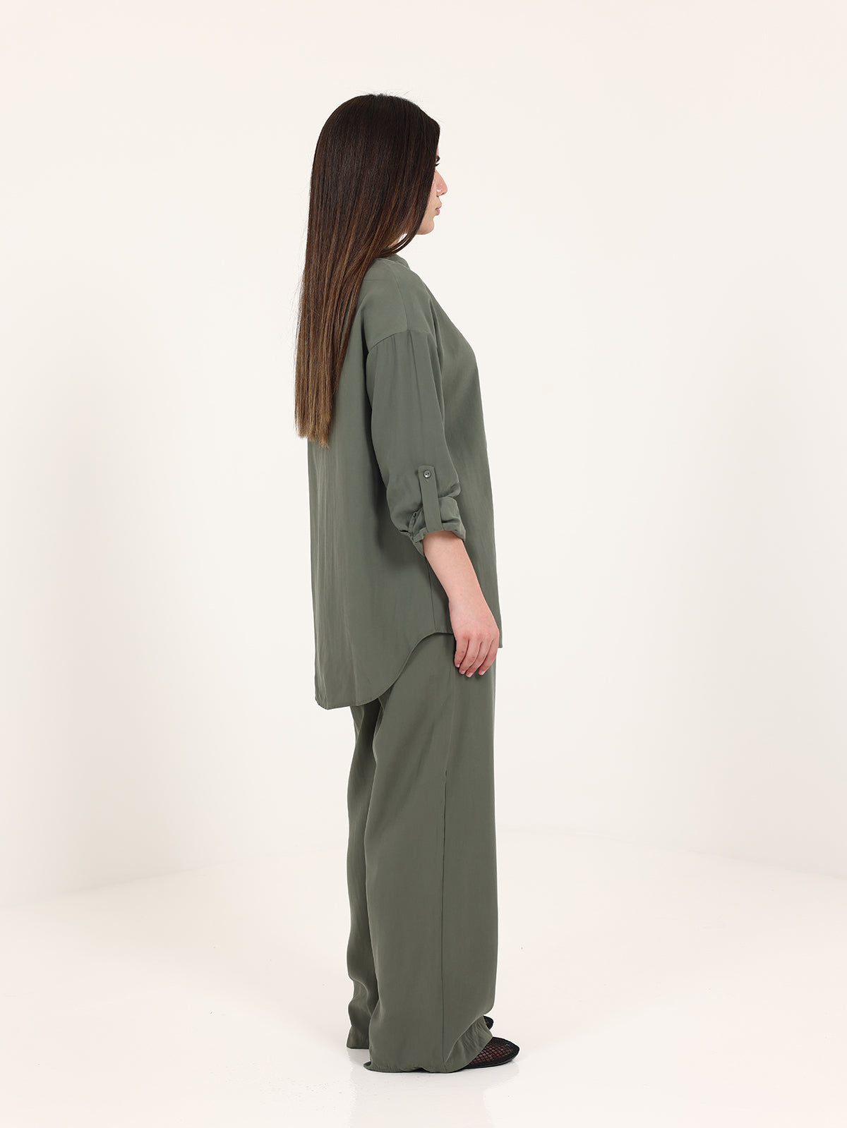 Olive High-Low Hem Modal Set