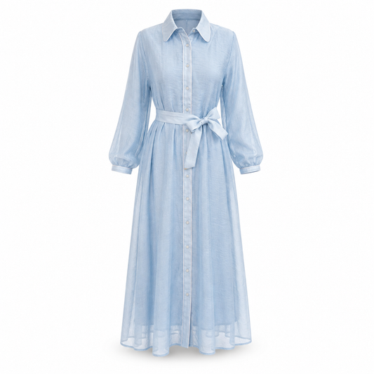 AMARA SHIRT DRESS Baby Blue