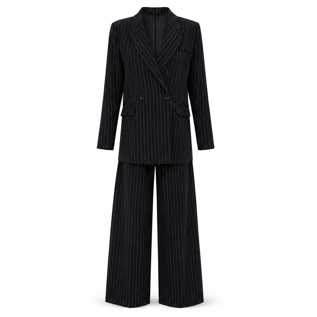 ELVANNE STRIPED SET BLACK