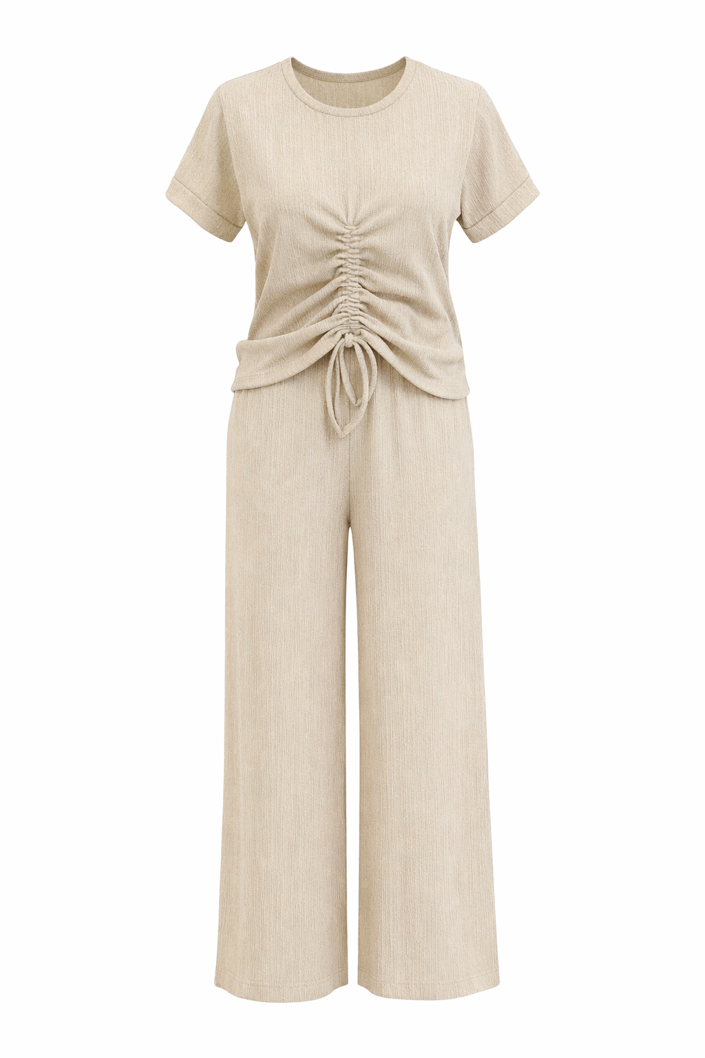 Butterfly T-Shirt Set Beige
