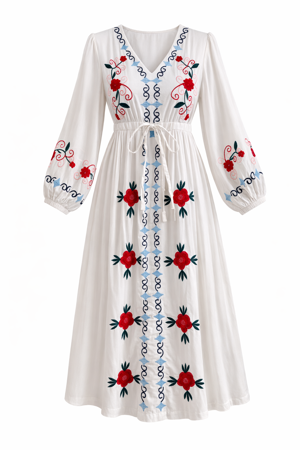 Red Summer linen dresses