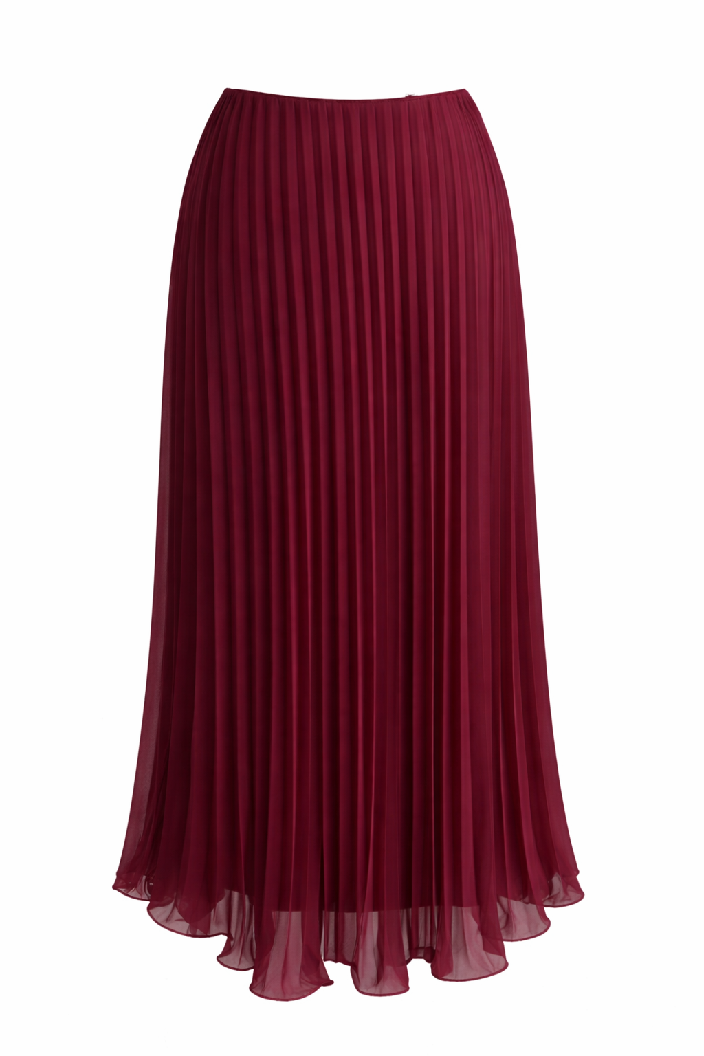 Burgandy Twirl Plisse Skirt