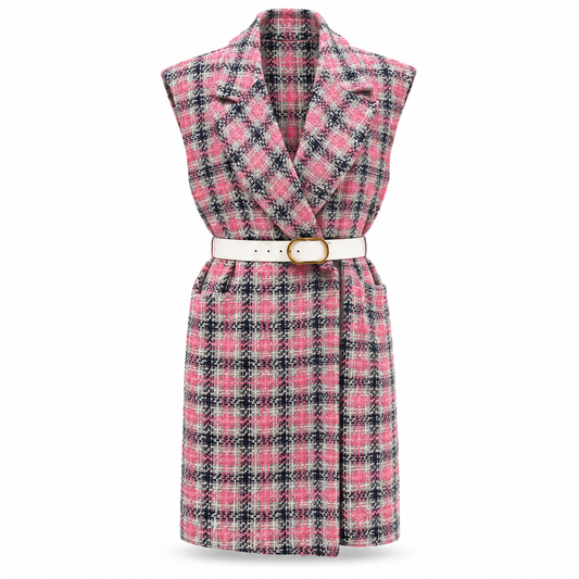 Céleste Tweed Vest (Pink)