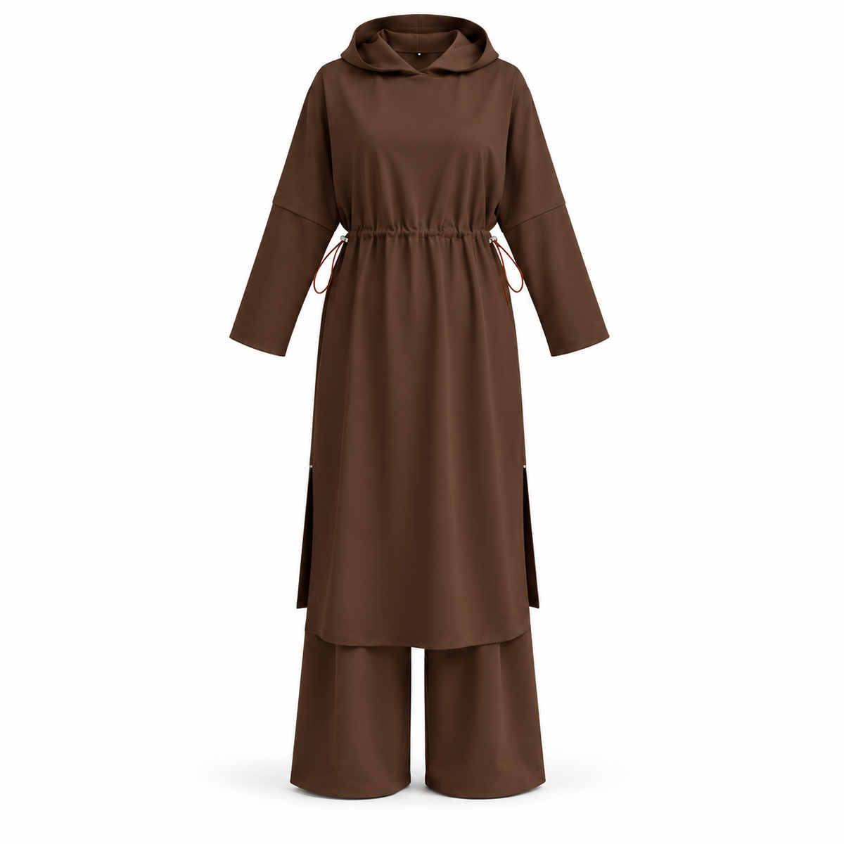 VEYRA HOODED SET BROWN