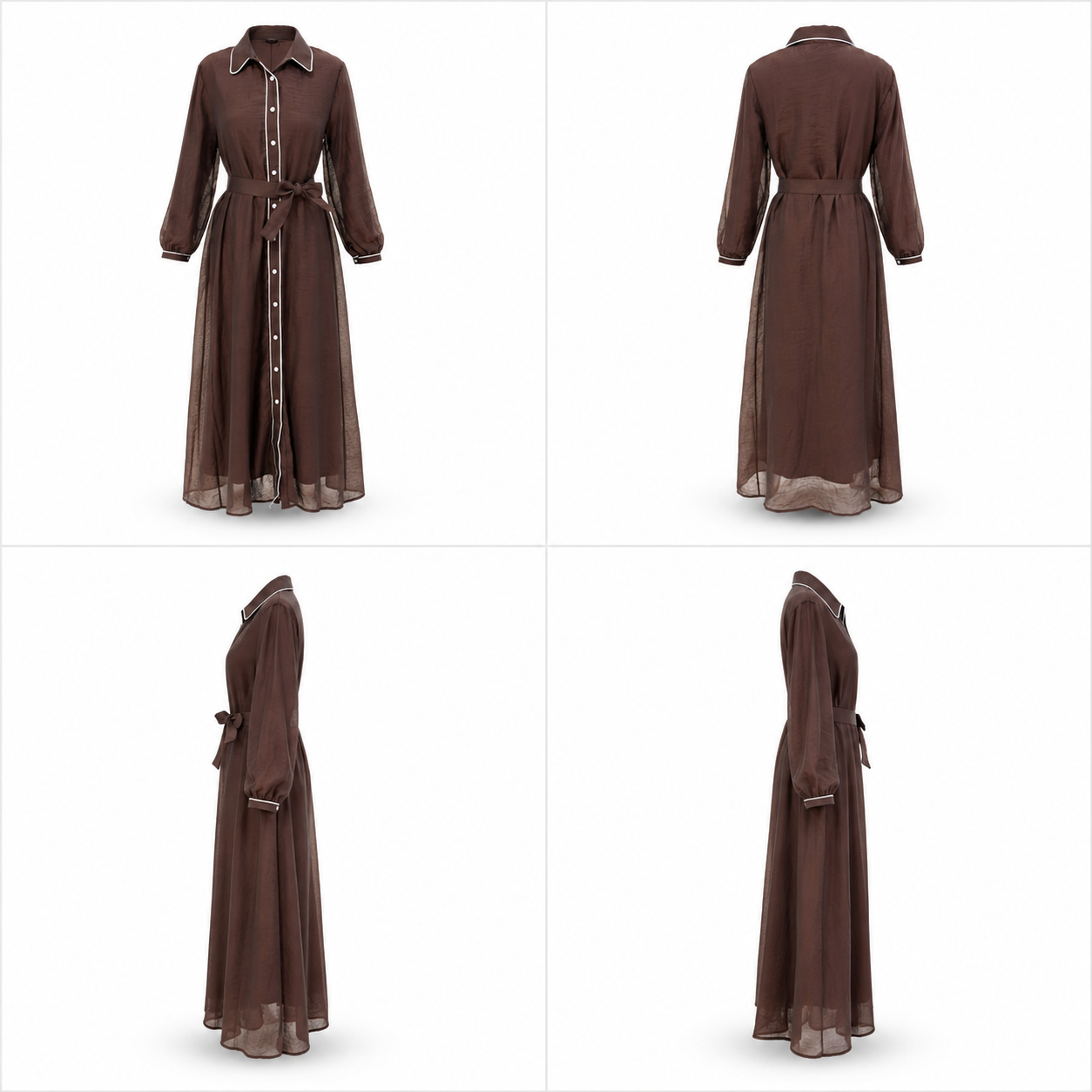 AMARA SHIRT DRESS BROWN
