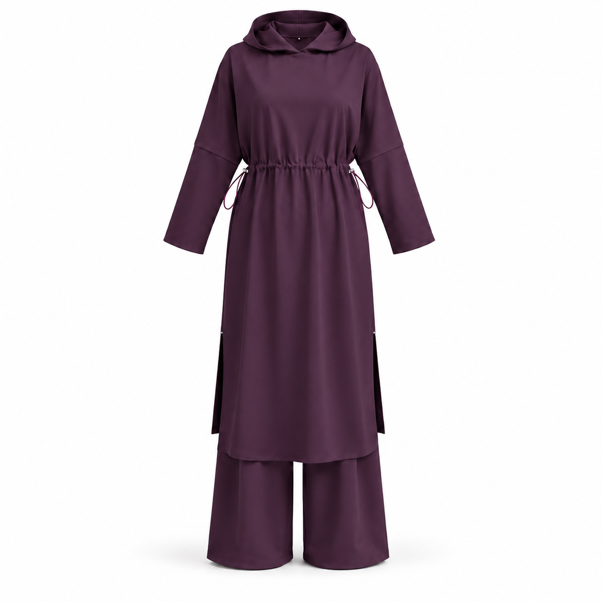 VEYRA HOODED SET AUBRGINE