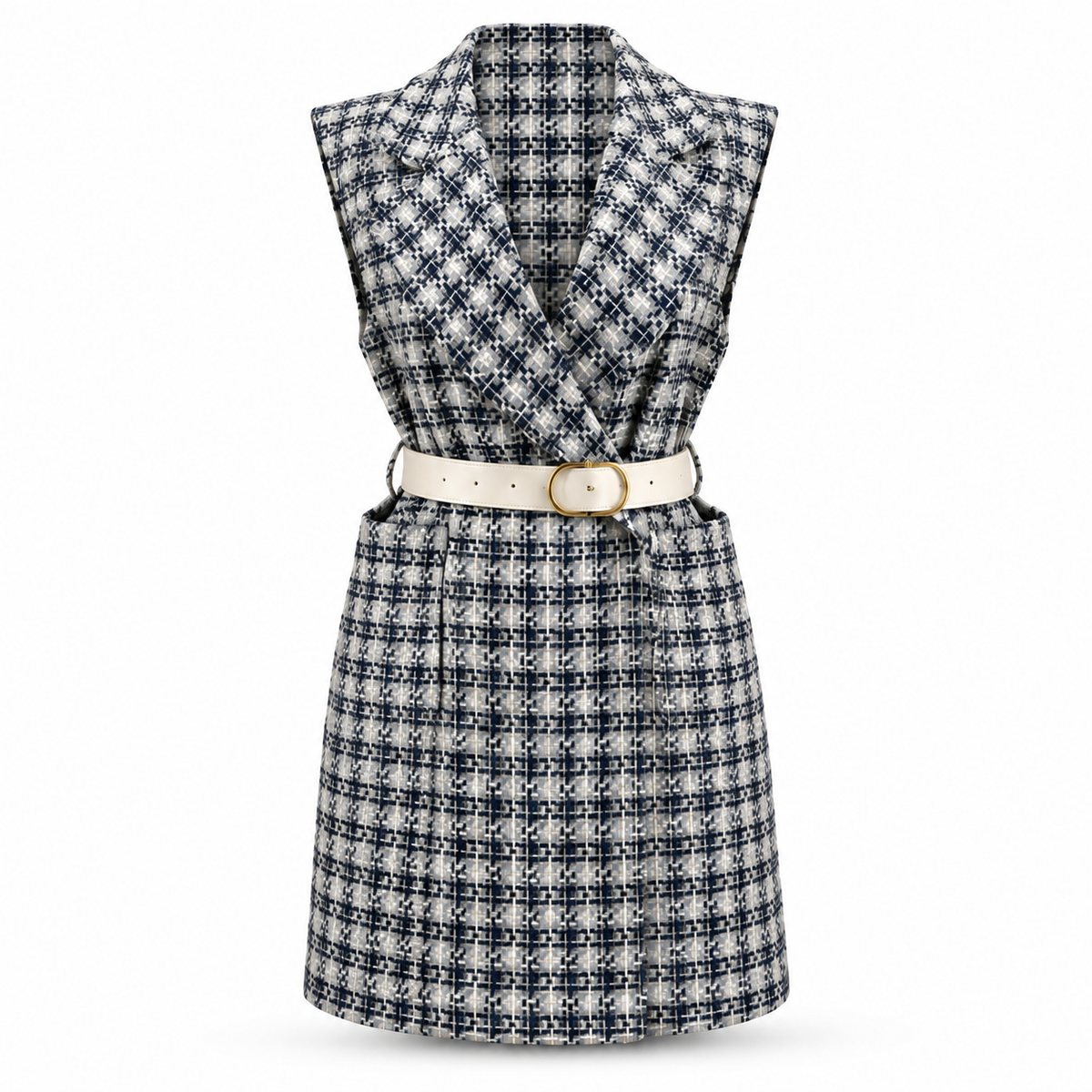 Céleste Tweed Vest (Navy)