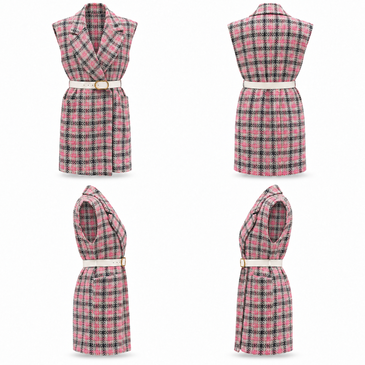Céleste Tweed Vest (Pink)