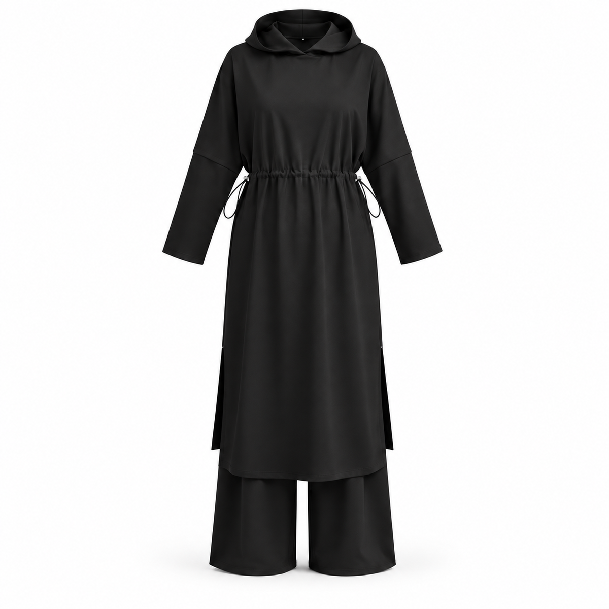 VEYRA HOODED SET BLACK