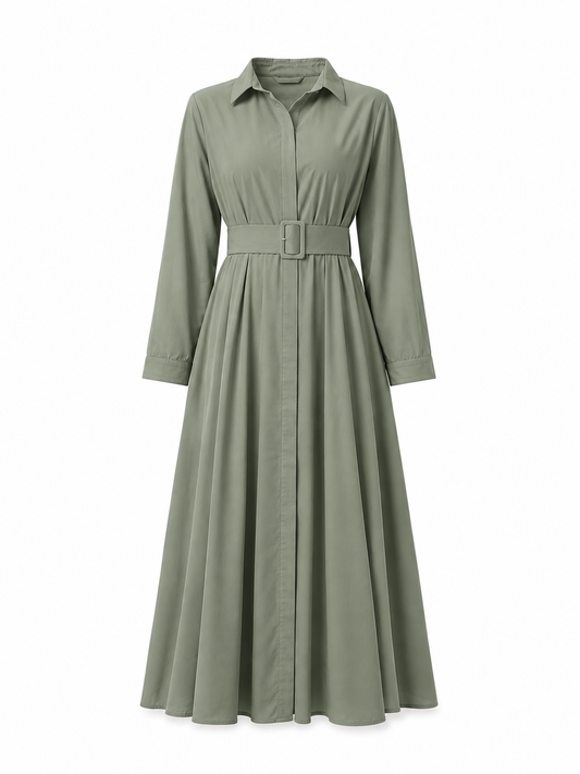 CELOURA DRESS Dusty Green
