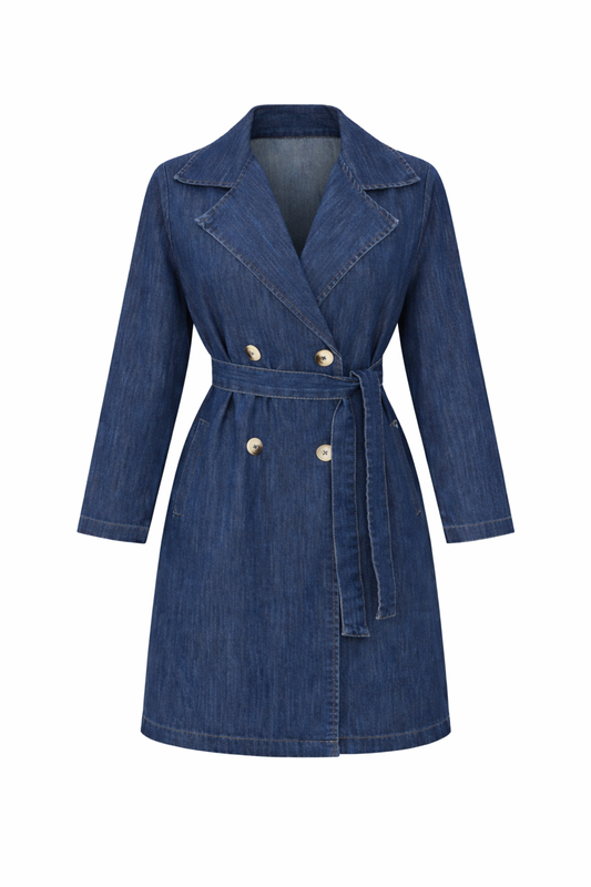 Dark Blue Light Jeans Cardigan