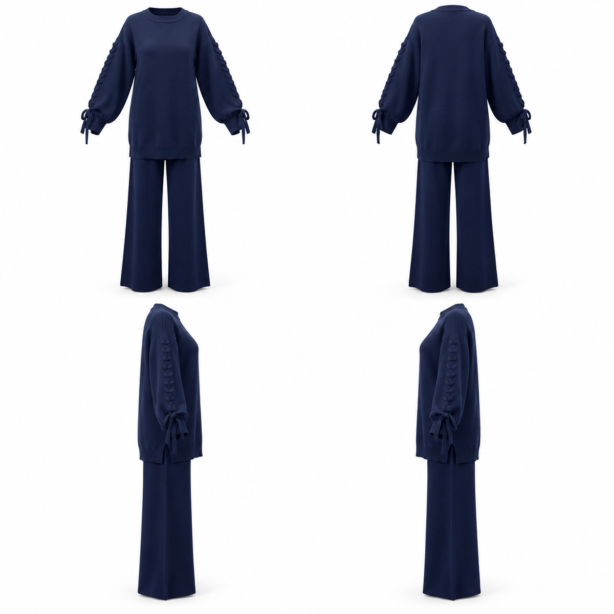 VELMIRA NAVY KNIT SET