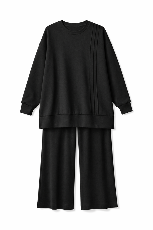 Black With 3 lines On Top Basic Cotton Set