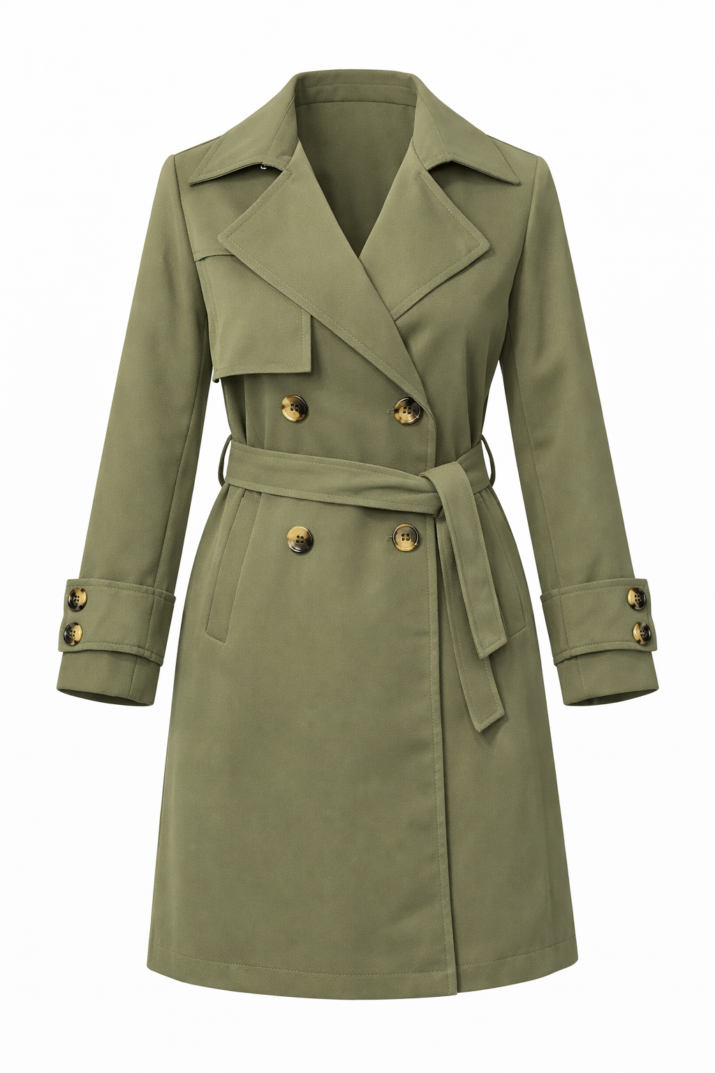 CALEN Olive Green TRENCH COAT