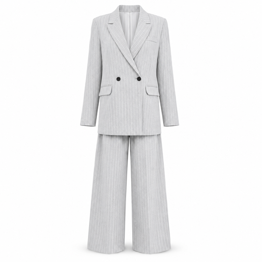 ELVANNE STRIPED SET GREY