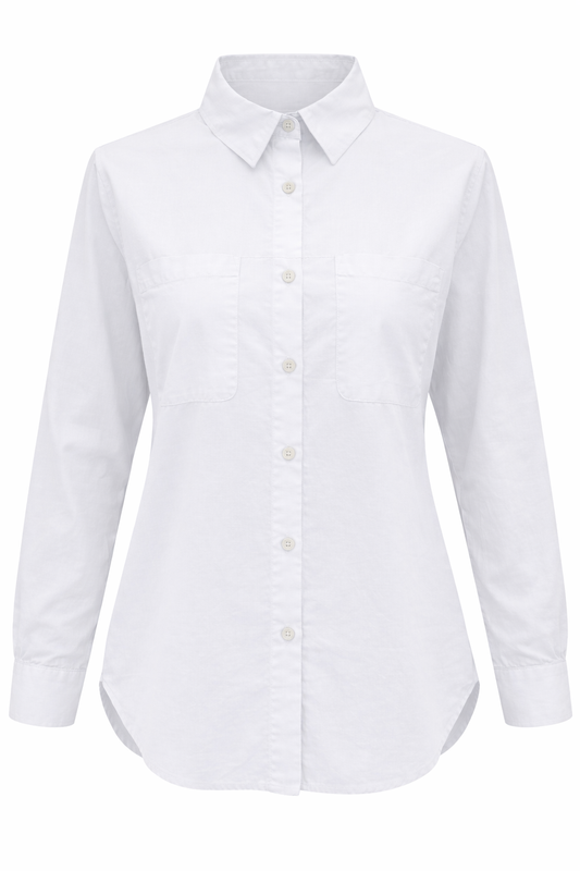 Off White Basic Shirt Without Buttom