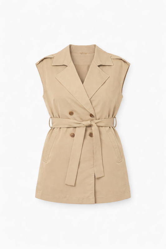 Beige Short Vest