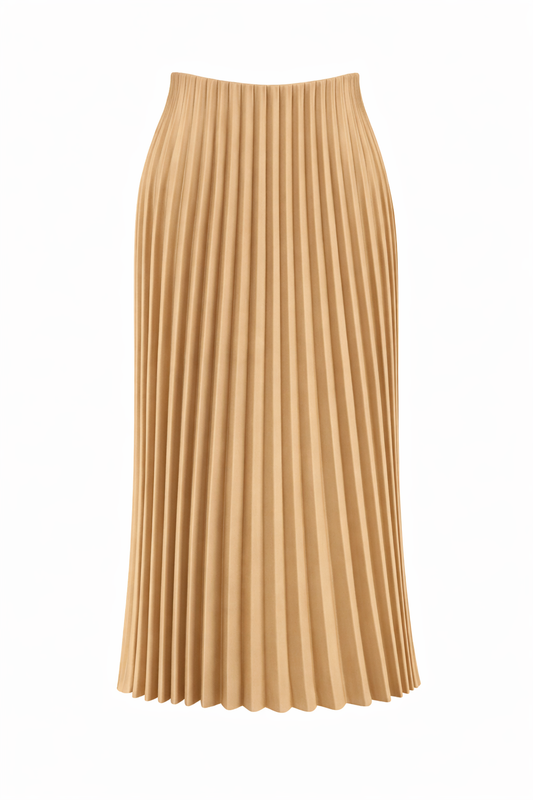 Tahini PlissÃ© Skirt