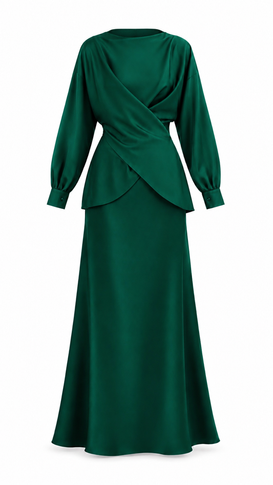 LILAE SKIRT SET EMERALD GREEN