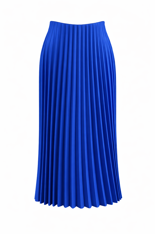 Royal Blue Plisse Skirt