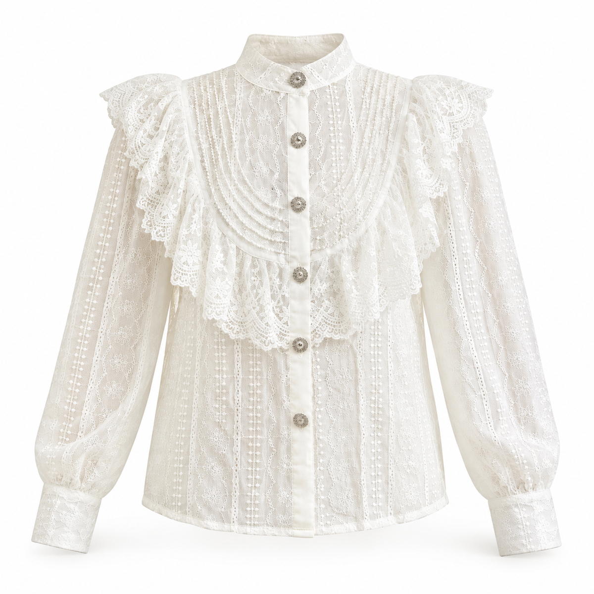 ROSELLE LACE SHIRT OFF WHITE