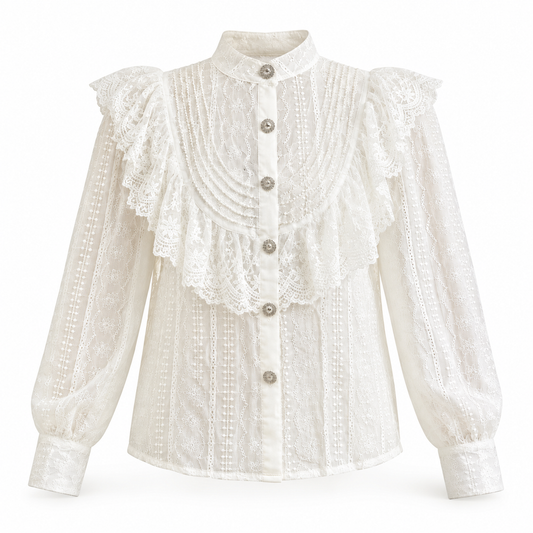ROSELLE LACE SHIRT OFF WHITE