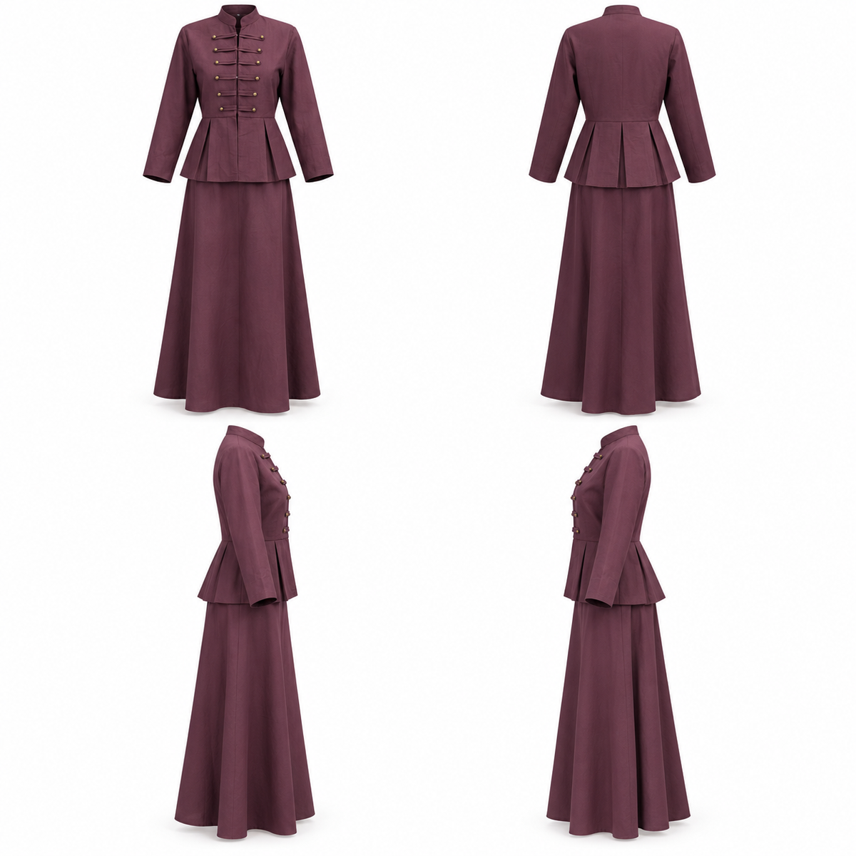 AUBELLE SKIRT SET AUBERGINE