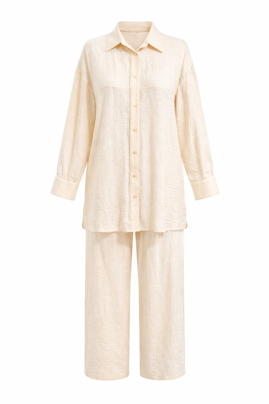 Beige Comfy Summer Set