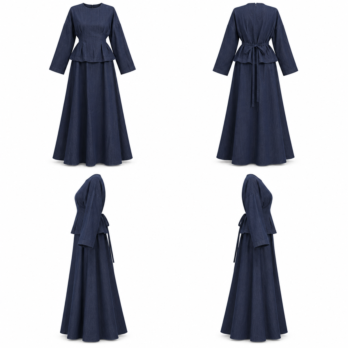 DANELLE Denim Skirt Set