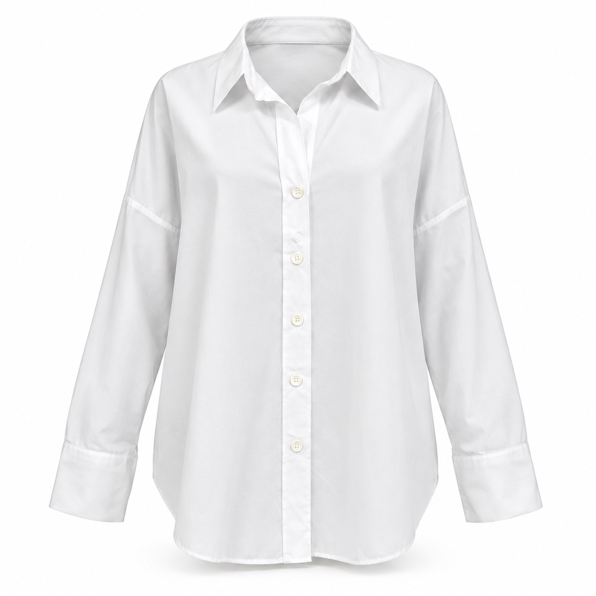 Off White Poplin Buttoned Shirt